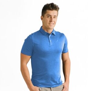 Zyia Men's Hunter Valley Activewear‎ Polo Shirt  Sz L NWT Cornflower Blue